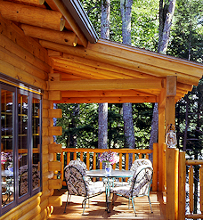 Full Log Porch Rafter